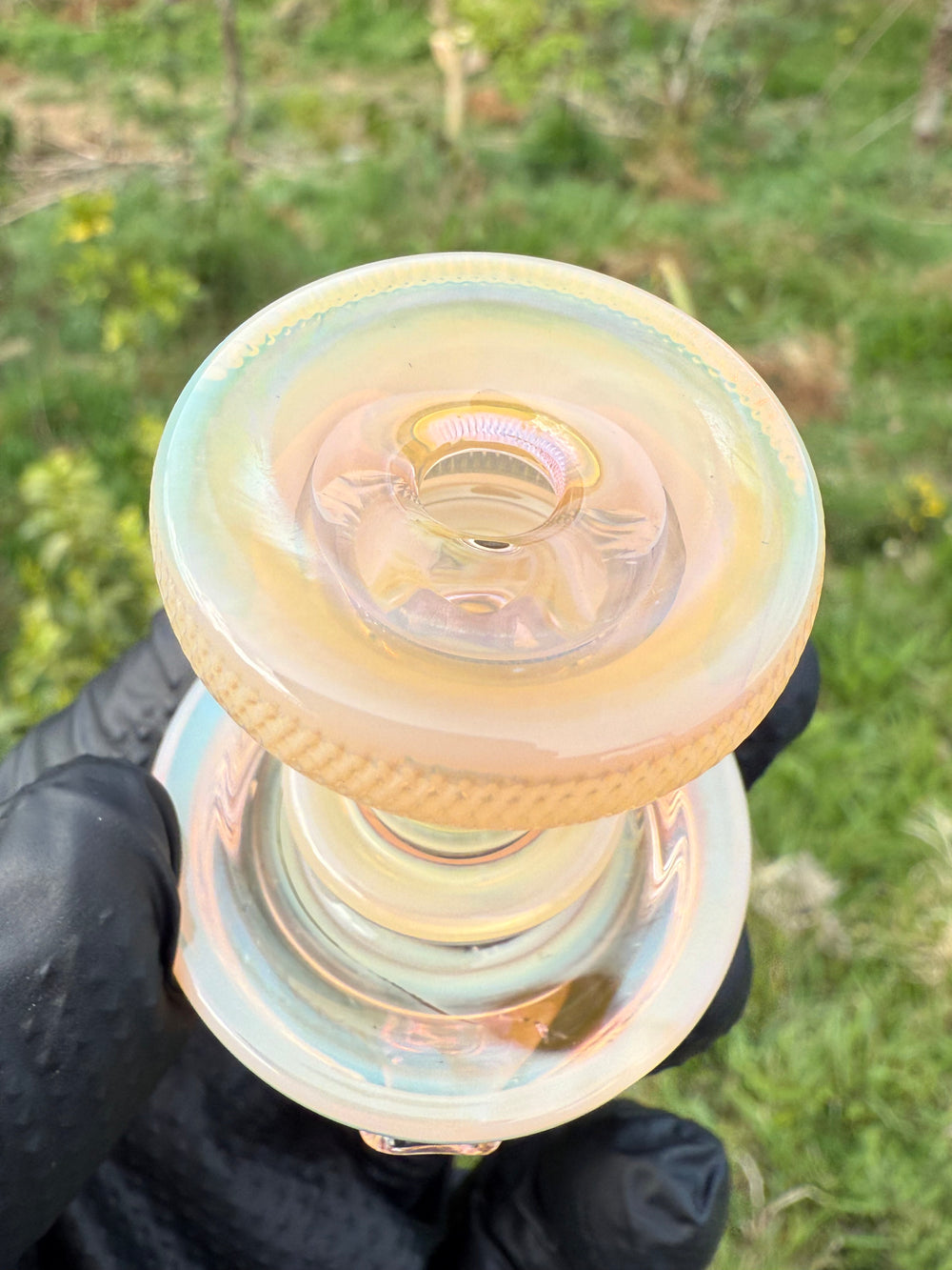 Yeti Glass Puffco Peak Dry Top - Gold/Silver Fumed #2