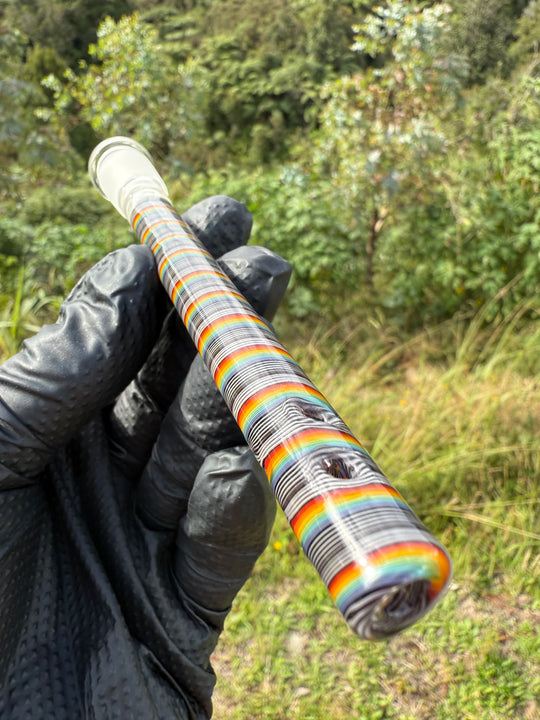 Jamie Clement Glass Collaboration Downstem - Jailhouse Rainbow