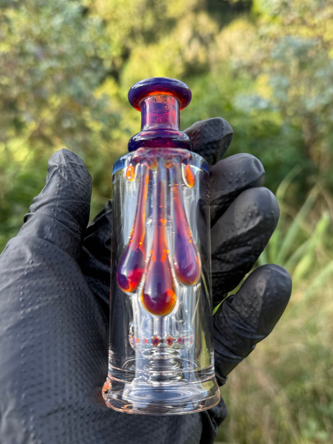 Uzzi Glass Puffco Drip Jammer  - Amber Purple