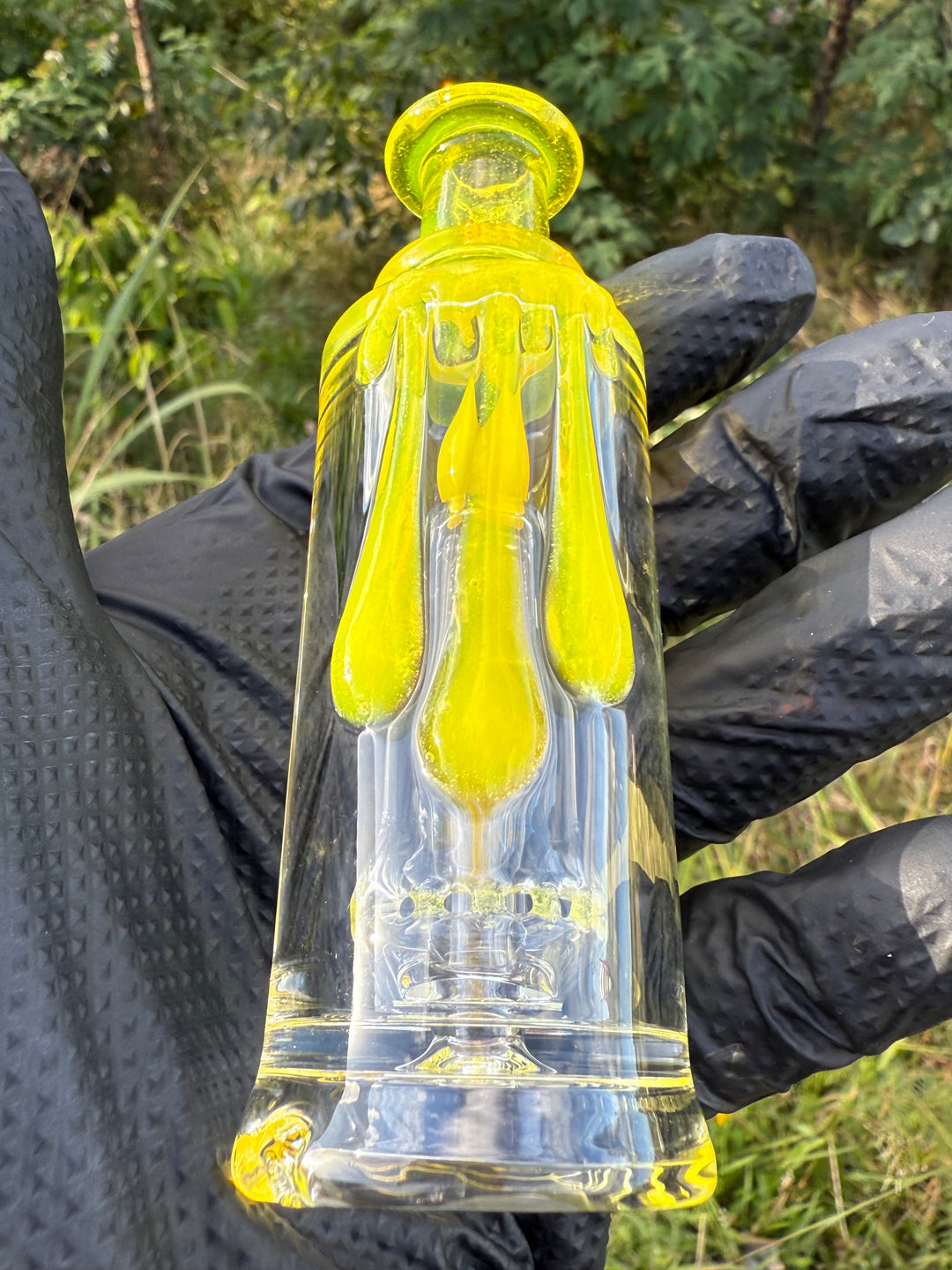 Uzzi Glass Puffco Drip Jammer  - Yellow Opal