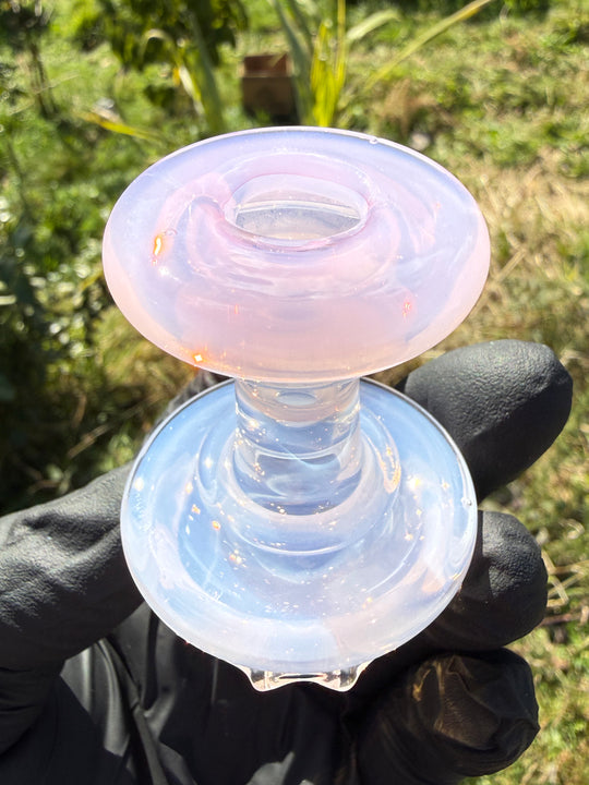 Yeti Glass Puffco Peak Dry Top/Joystick Set - Jade Pink #1
