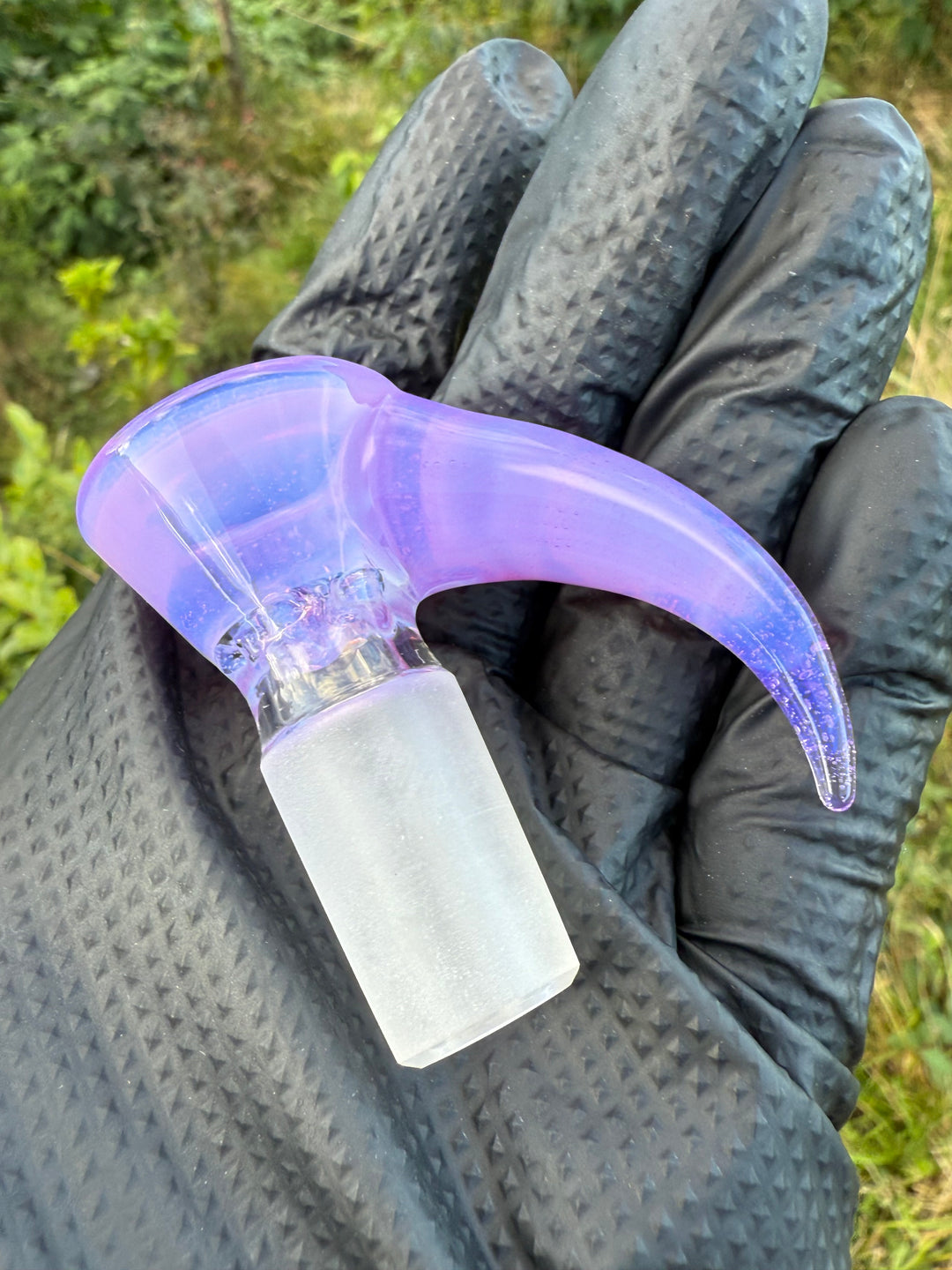 Uzzi Glass Stemline To Imperial Bent Neck Tube - Pink Slyme