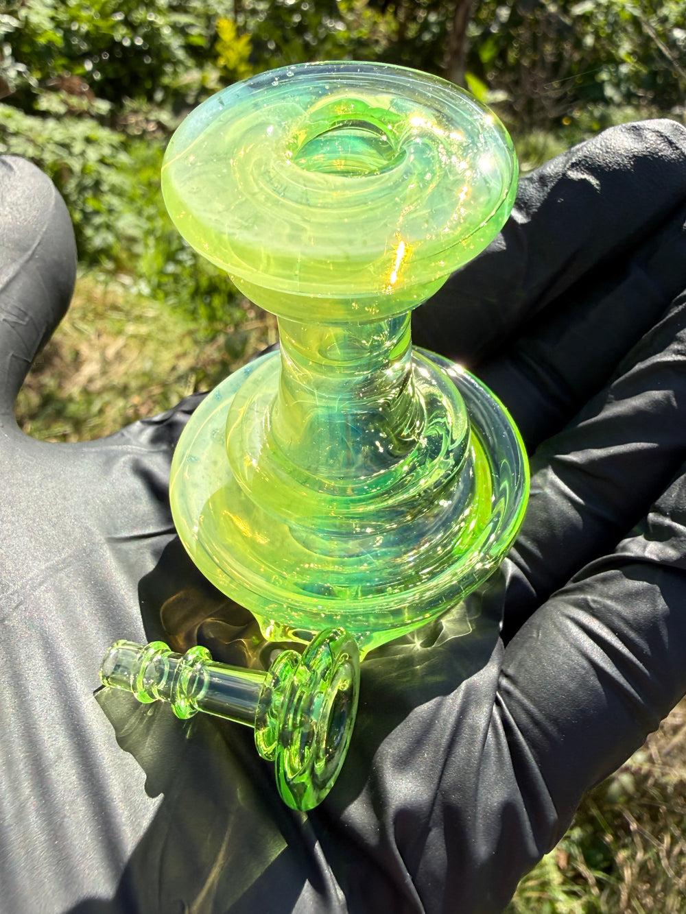 Yeti Glass Puffco Peak Dry Top/Joystick Set - Green Slyme