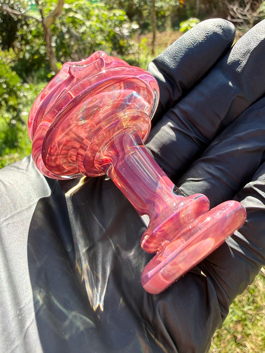 Yeti Glass Puffco Peak Dry Top/Joystick Set - Red Exotic