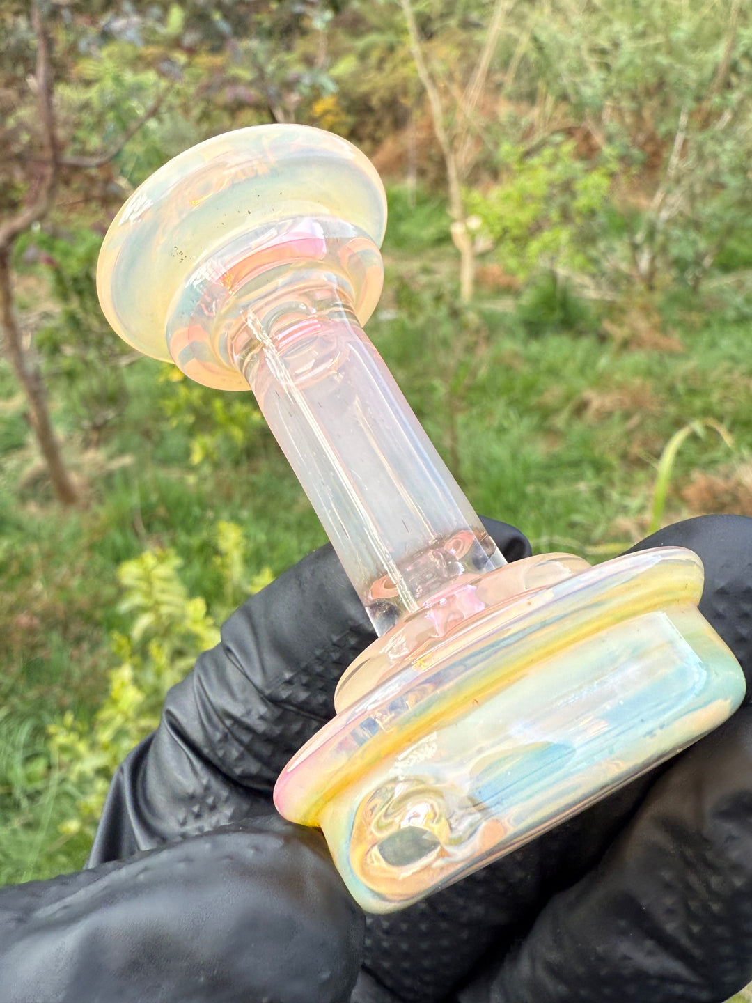 Yeti Glass Puffco Peak Dry Top - Gold/Silver Fumed #1