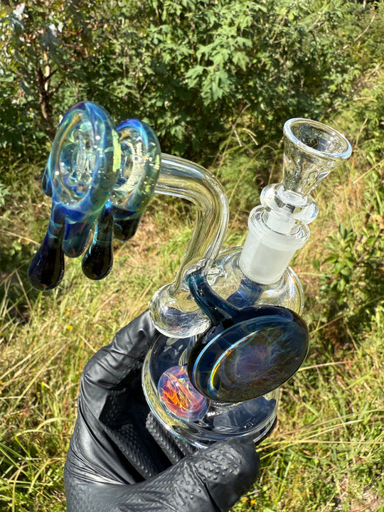 Beerglass Chaos Medallion Drip Mini Rig - Irid/Multicoloured