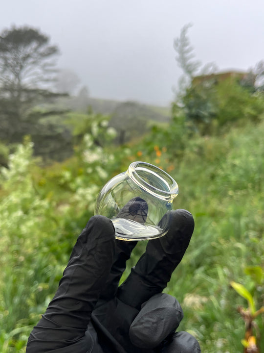 Jargo Glass Ash Jar - Fine Silver Fumed #2