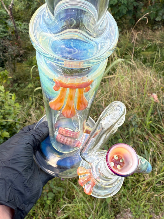 Uzzi Glass Double Stemline Set - Silver Fumed/Lokisdipity