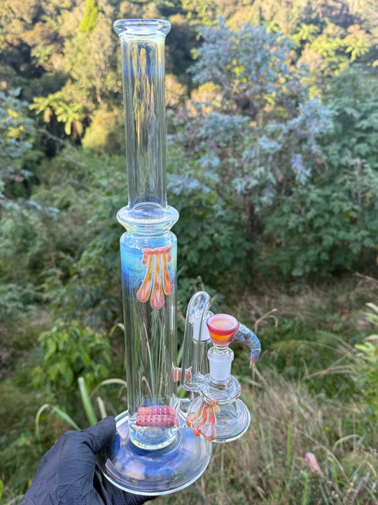 Uzzi Glass Double Stemline Set - Silver Fumed/Lokisdipity