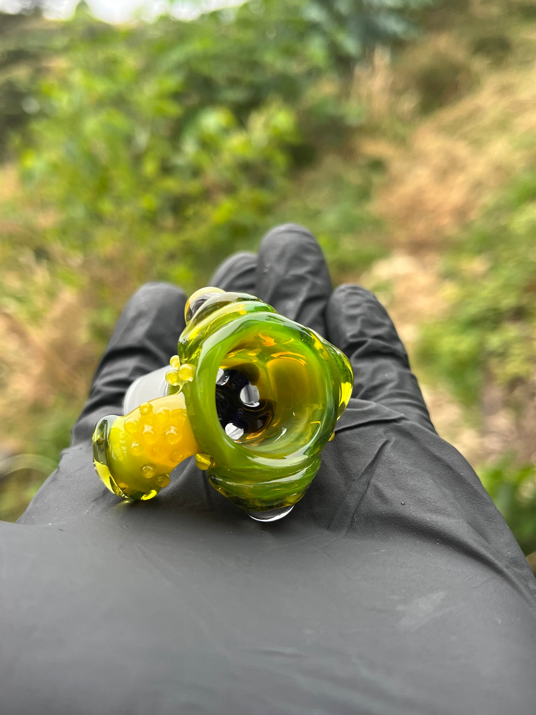 Wyrdglass Monster Slide - Green Opal/Pineapple Juice