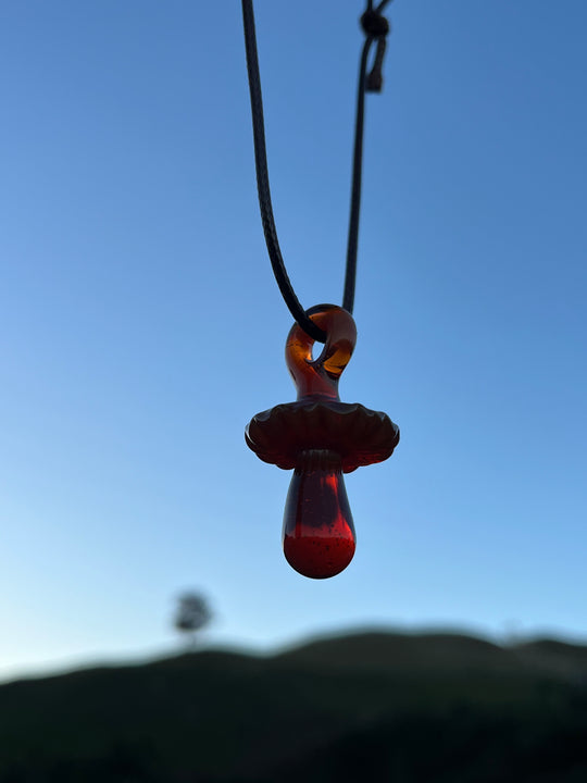 Jamie Clement Shroom Pendant - Light Red Elvis #3