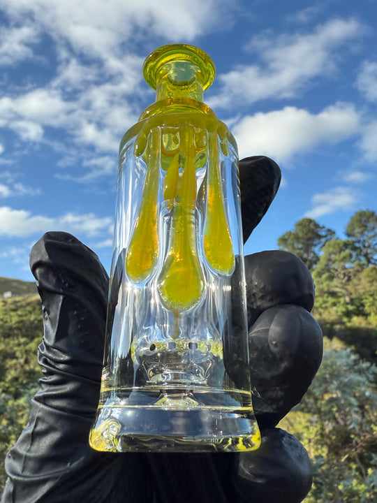 Uzzi Glass Puffco Drip Jammer  - Yellow Opal