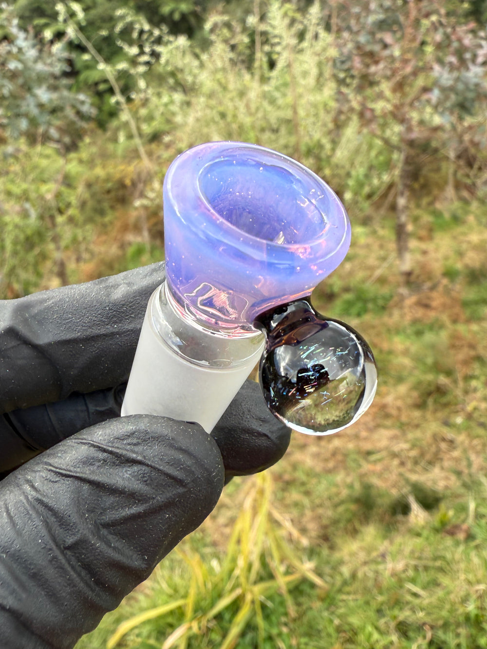 Empirical Glass Slide 14mm Dichro - Dense Rose Quartz
