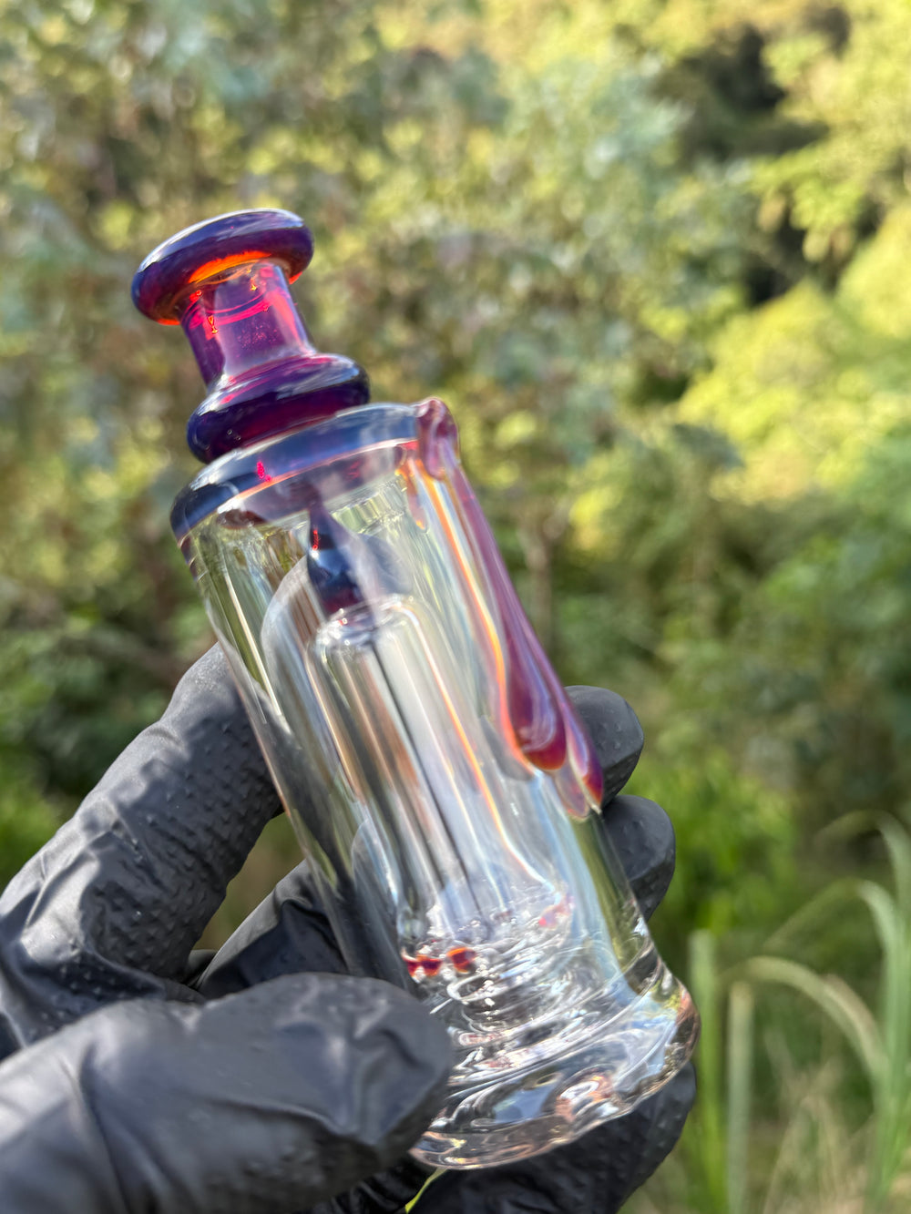 Uzzi Glass Puffco Drip Jammer  - Amber Purple