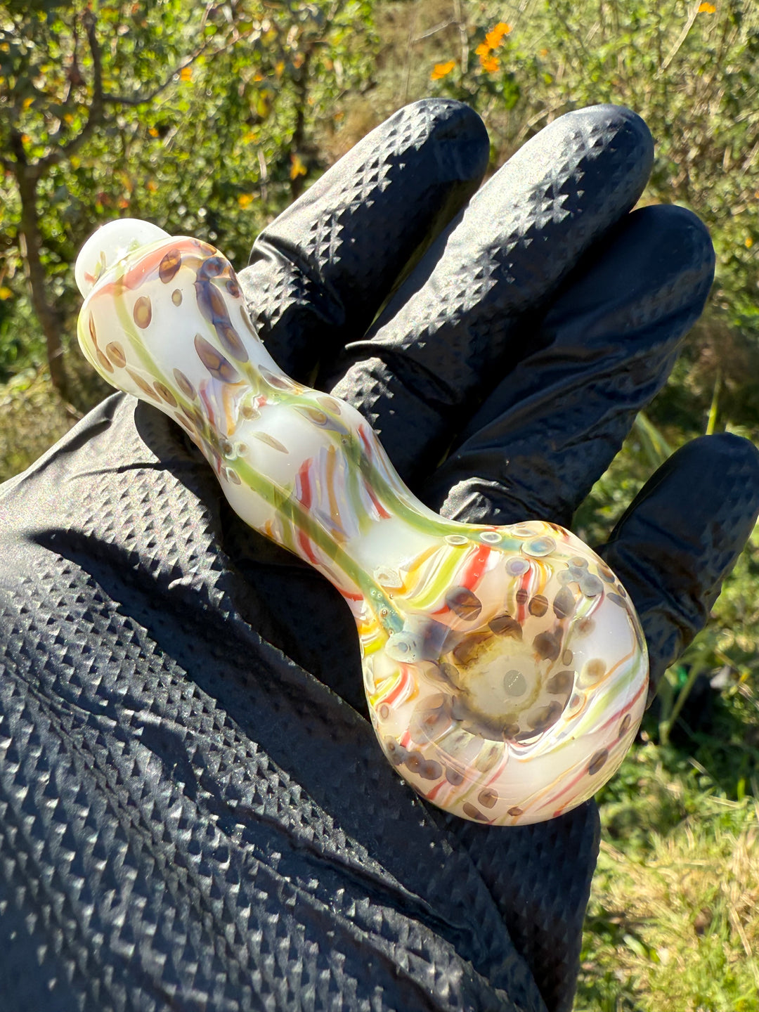 Green Thumb Bob Glass Spoon - White/Multicoloured #2