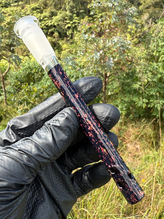 Jamie Clement Glass Collaboration Downstem - Black/Dichro #1