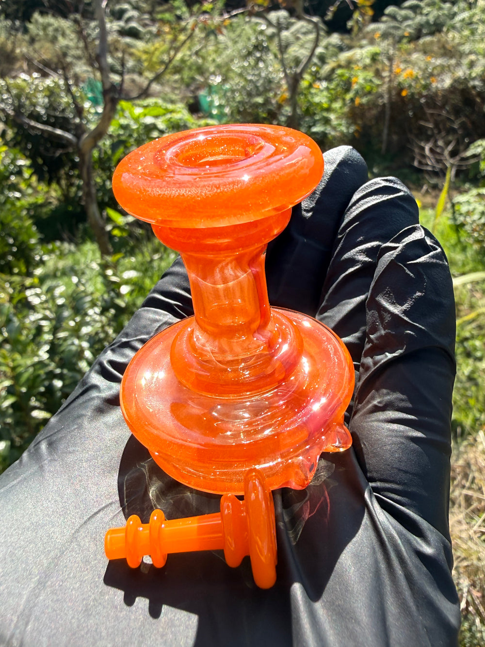 Yeti Glass Puffco Peak Dry Top/Joystick Set - Orange