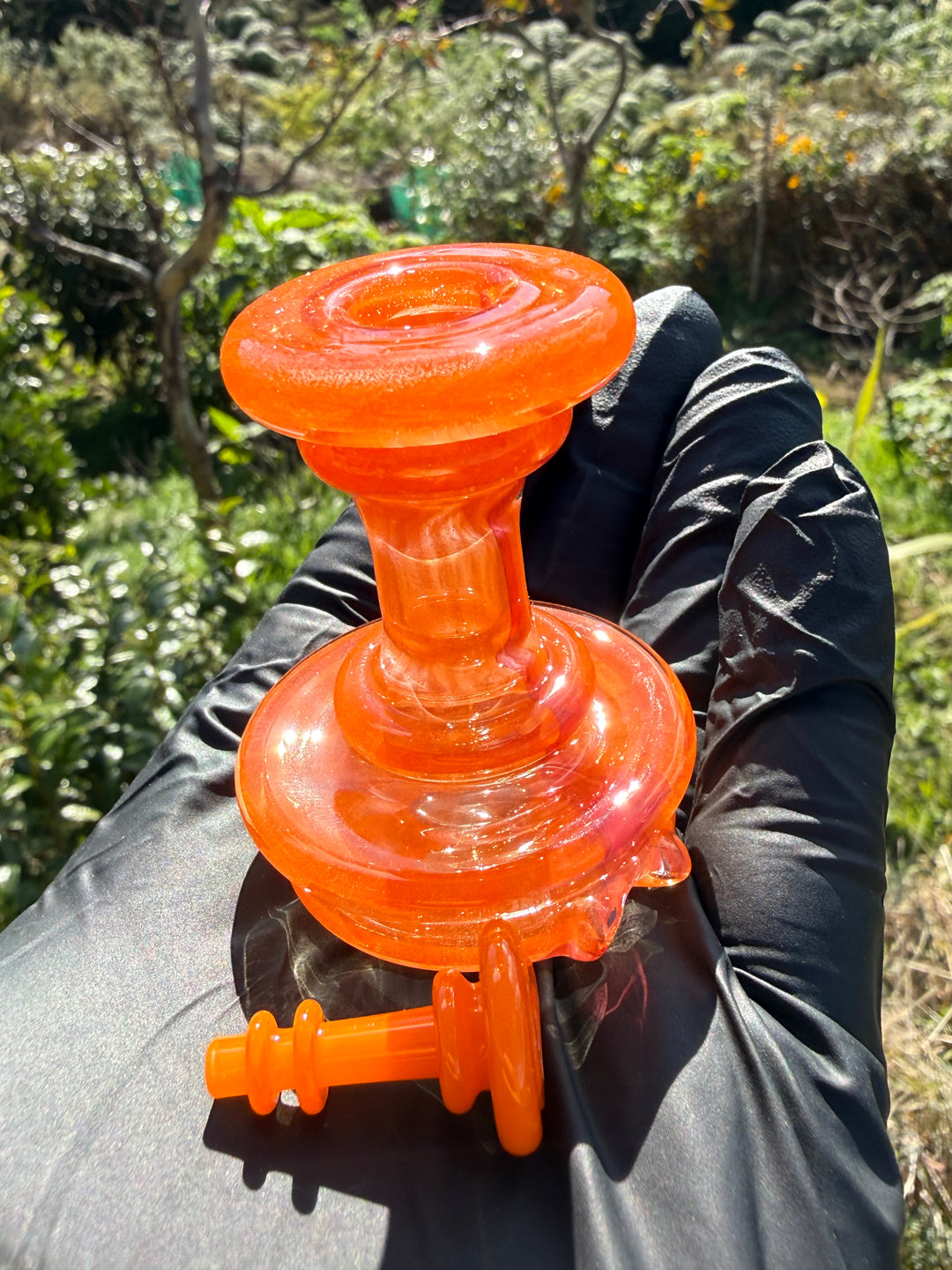 Yeti Glass Puffco Peak Dry Top/Joystick Set - Orange