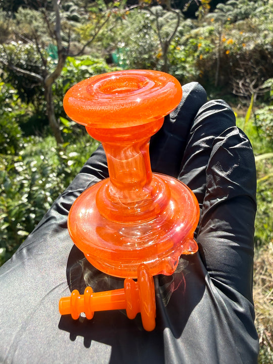 Yeti Glass Puffco Peak Dry Top/Joystick Set - Orange