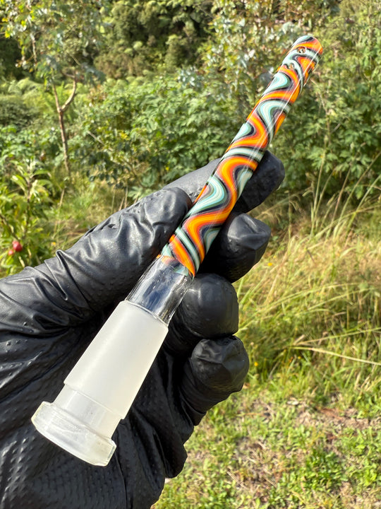 Jamie Clement Glass Collaboration Downstem - Fire And Ice