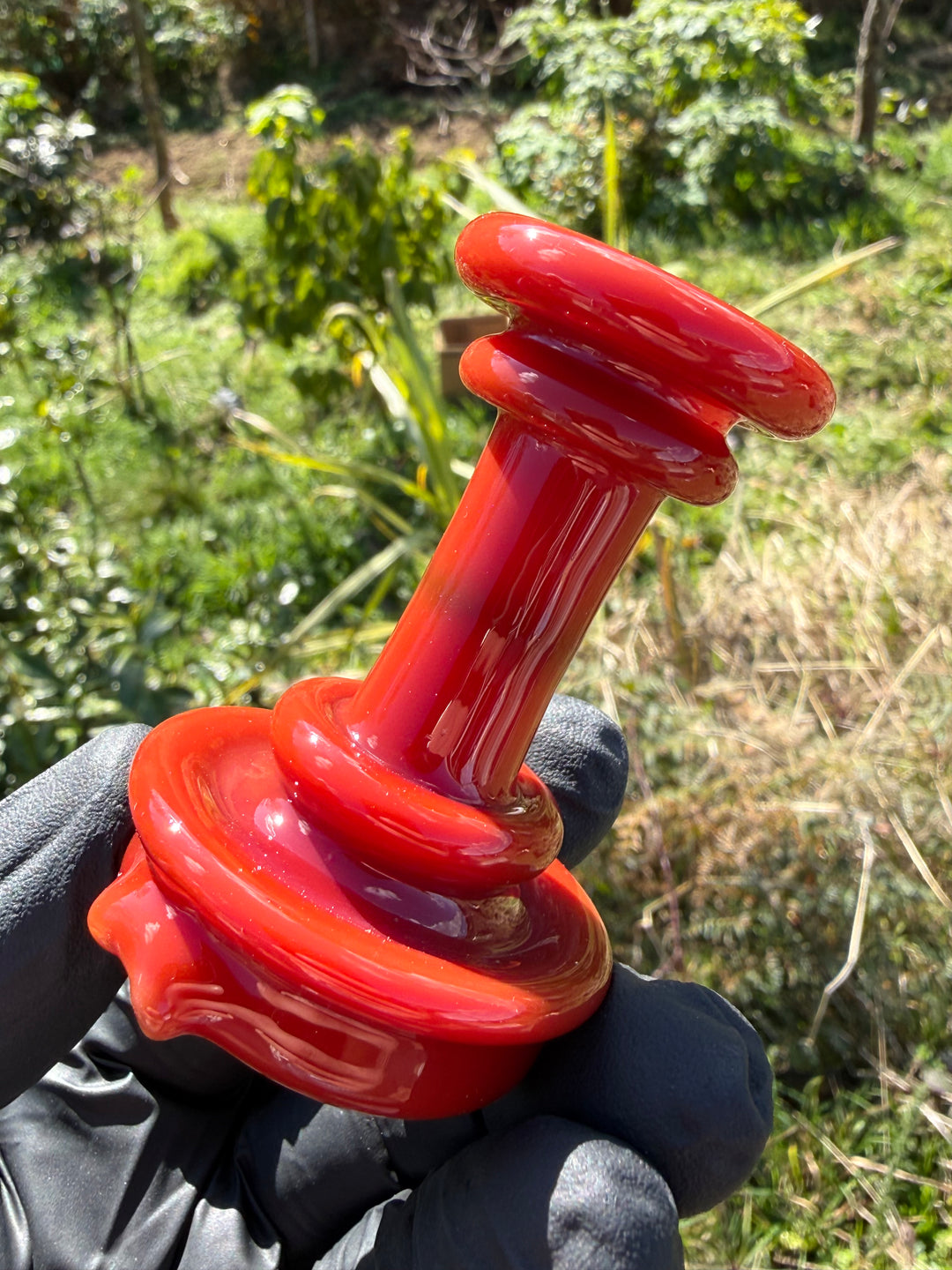 Yeti Glass Puffco Peak Dry Top/Joystick Set - Cad Red