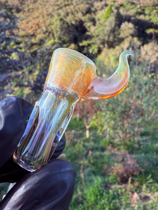 Jims Glass Blowing 14mm Slide - Gold Fumed/Clear