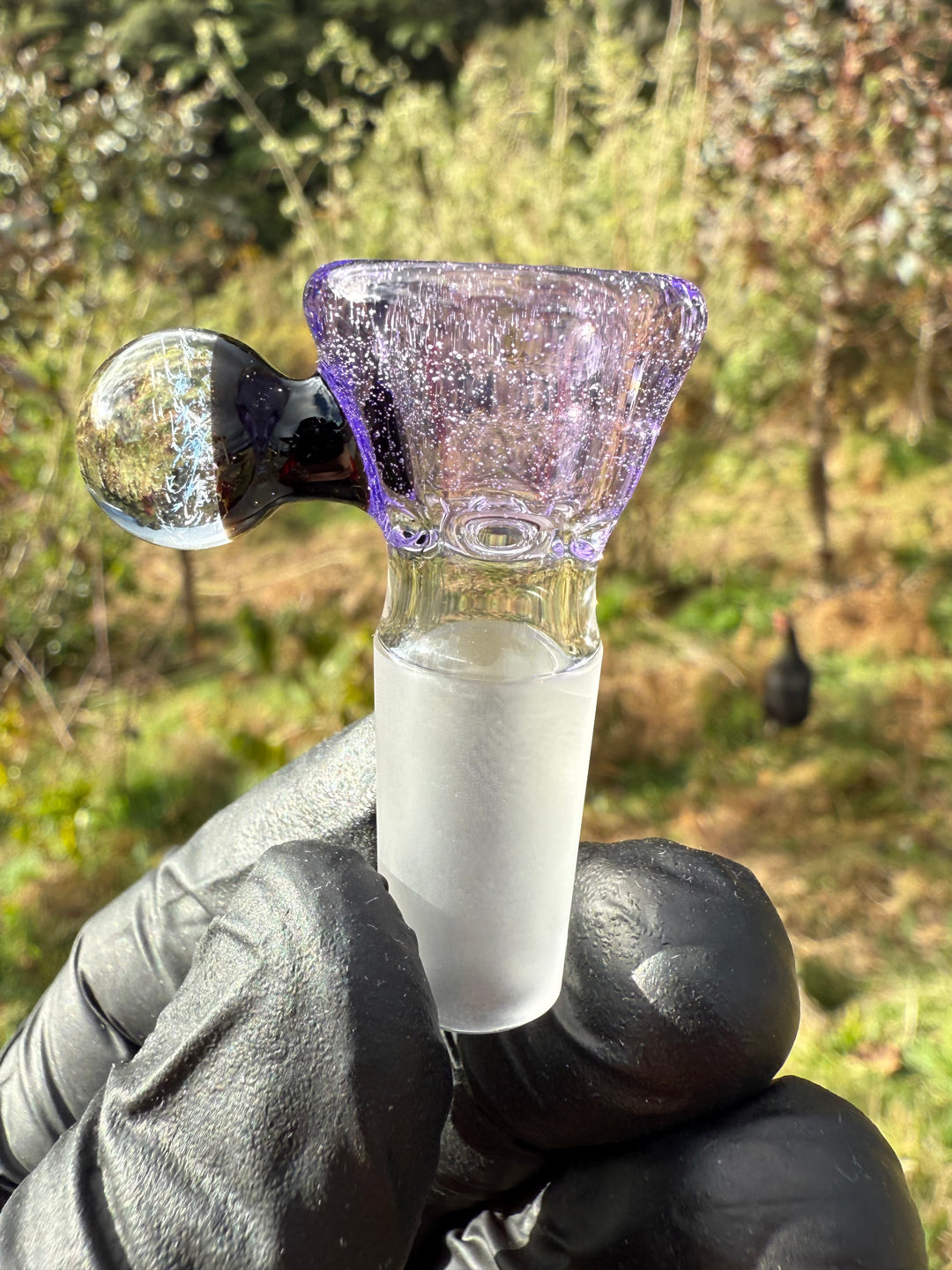 Empirical Glass Slide 14mm Dichro  - Purple Lollipop