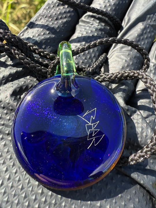 Beerglass Chaos Medallion Pendant - Lime/Multicoloured #2