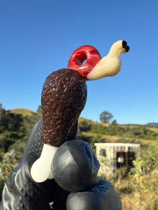 Waffle Glass Pendant - Snail On Drumstick