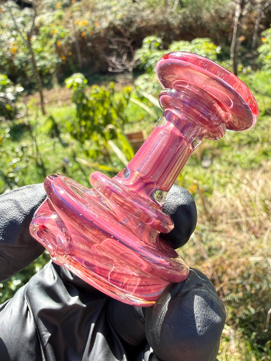 Yeti Glass Puffco Peak Dry Top/Joystick Set - Red Exotic