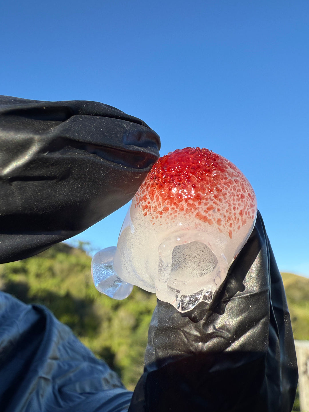 Wyrdglass Popped Balloon Pendant - Glow In The Dark