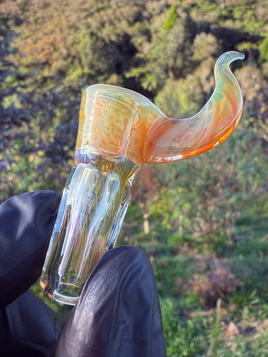 Jims Glass Blowing 14mm Slide - Gold Fumed/Clear