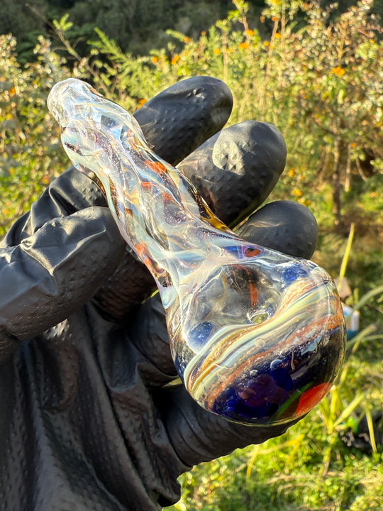 Green Thumb Bob Glass Spoon - Clear/Multicoloured #3