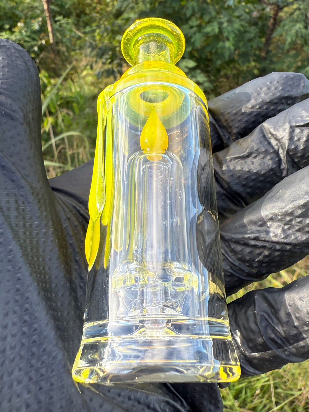 Uzzi Glass Puffco Drip Jammer  - Yellow Opal