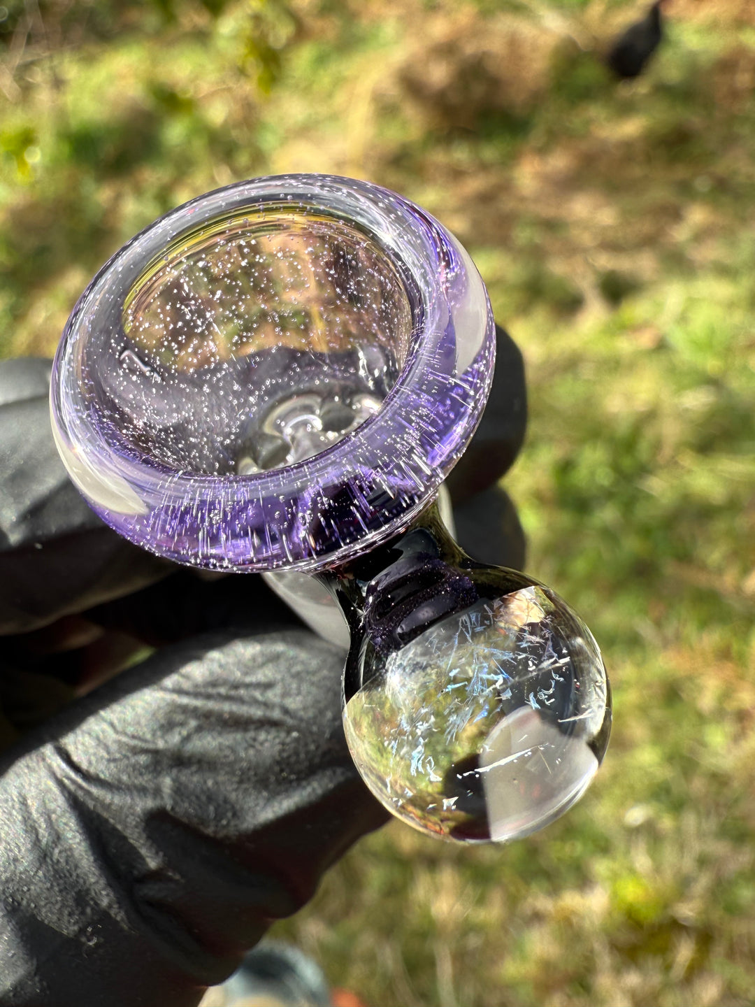 Empirical Glass Slide 14mm Dichro  - Purple Lollipop
