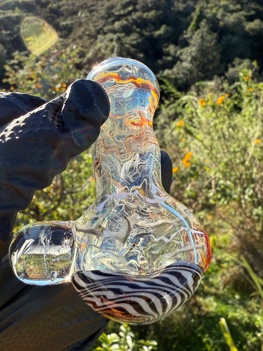 Green Thumb Bob Glass Spoon - Clear/Wigwag #1