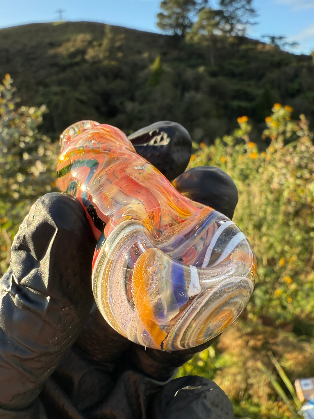 Green Thumb Bob Glass Spoon - Multicoloured/Lines #3