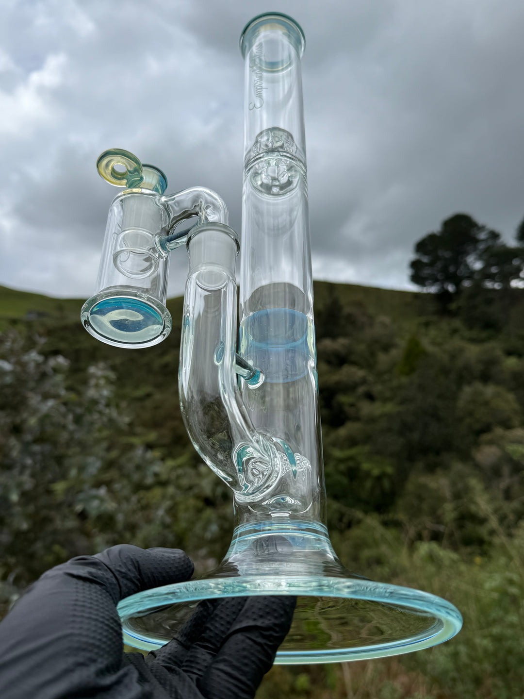 Empirical Glass Grill Perc Tube With Trashcan/Slide - Marina