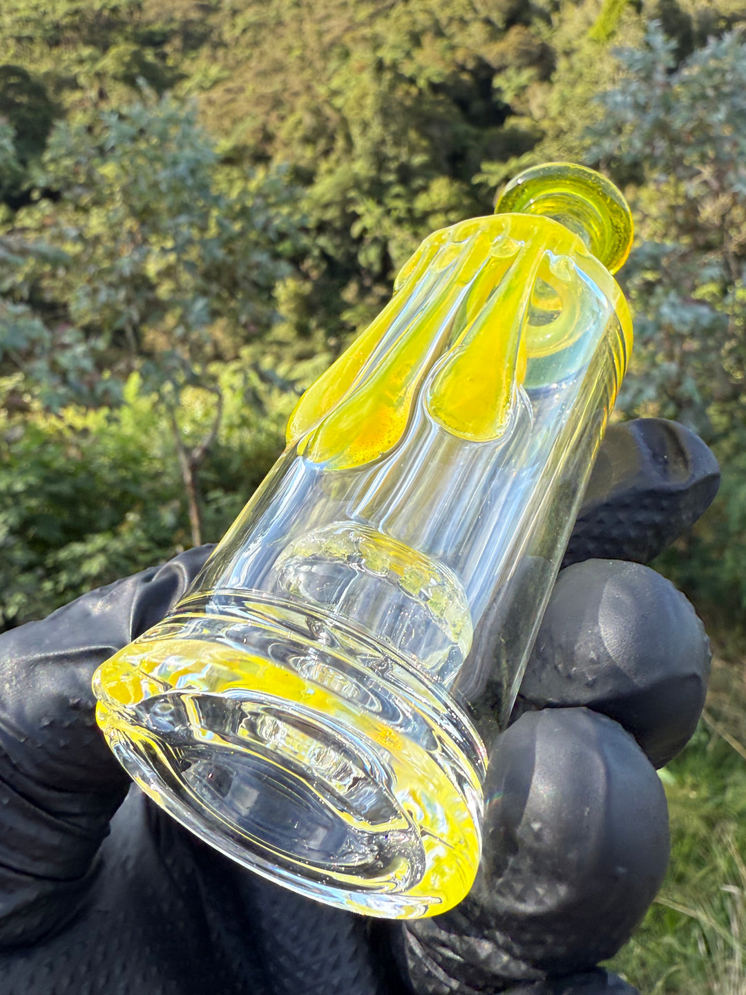 Uzzi Glass Puffco Drip Jammer  - Yellow Opal