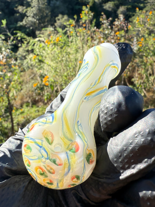 Green Thumb Bob Glass Spoon - White/Multicoloured #1