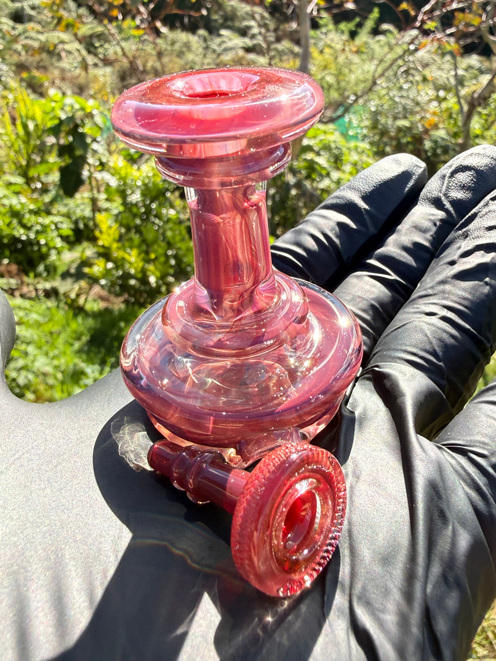 Yeti Glass Puffco Peak Dry Top/Joystick Set - Red Exotic