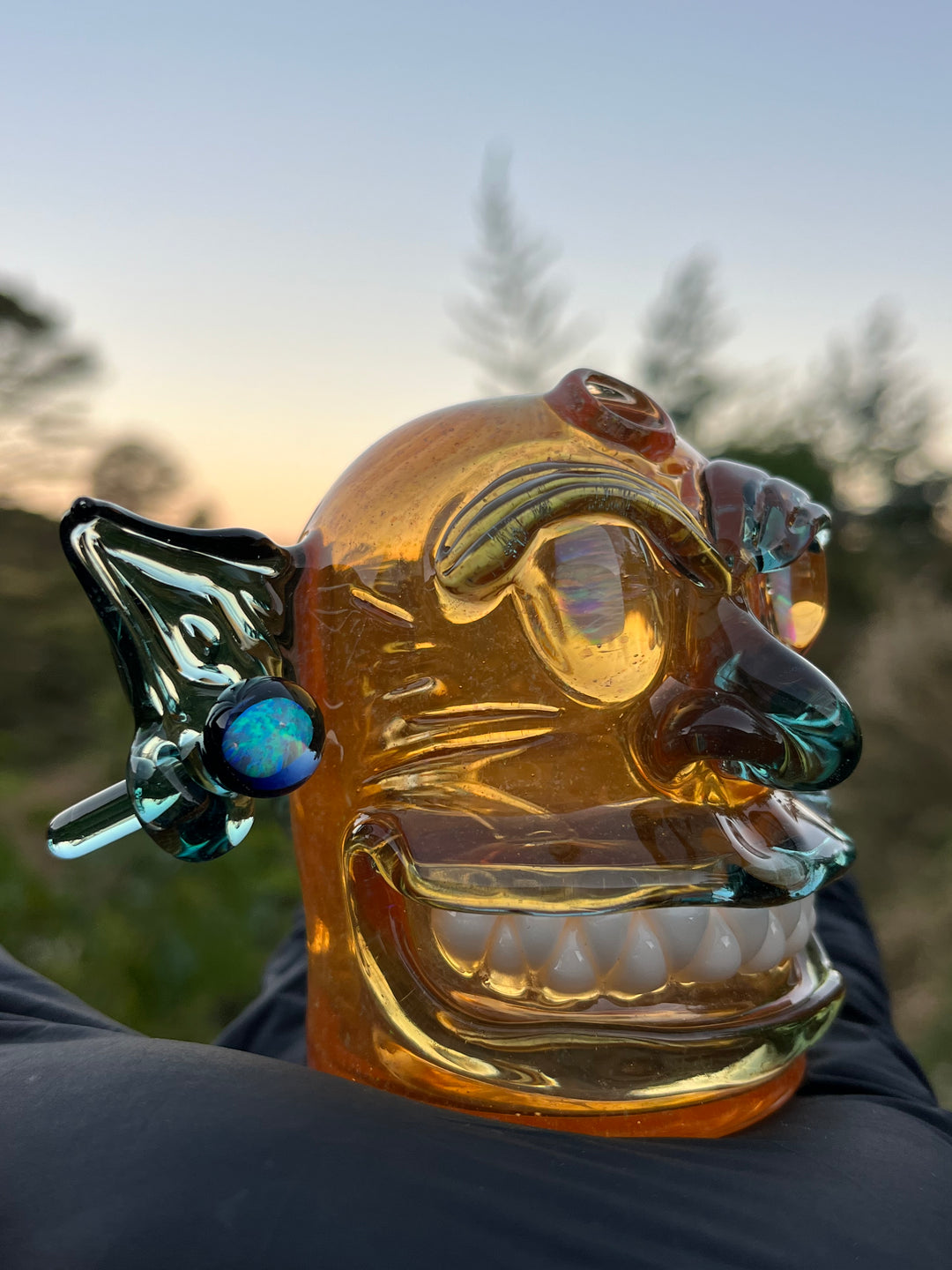 Wyrdglass Goblin Rig Opal Slab Eyes - Orange/Crushed Opal/Nemo