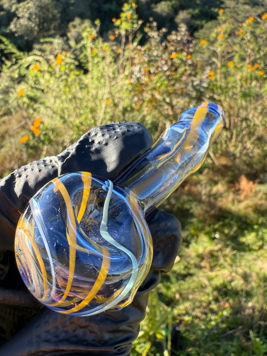 Green Thumb Bob Glass Spoon - Multicoloured/Lines #5