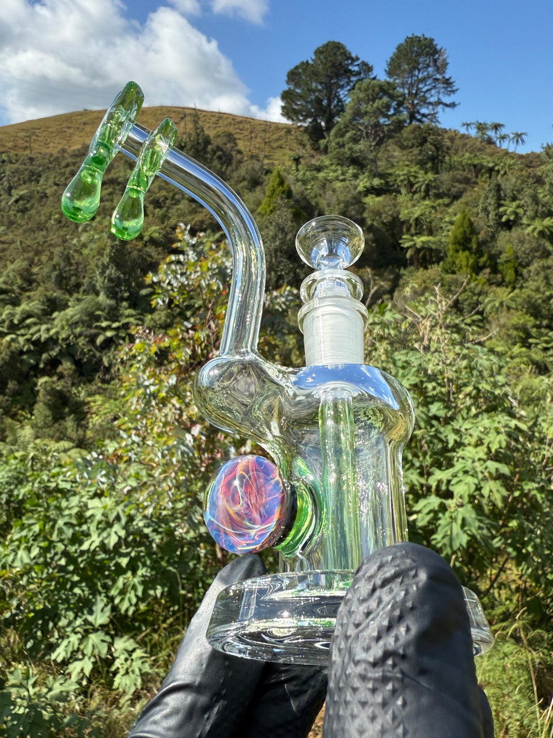 Beerglass Chaos Medallion Drip Mini Rig - Lime/Multicoloured