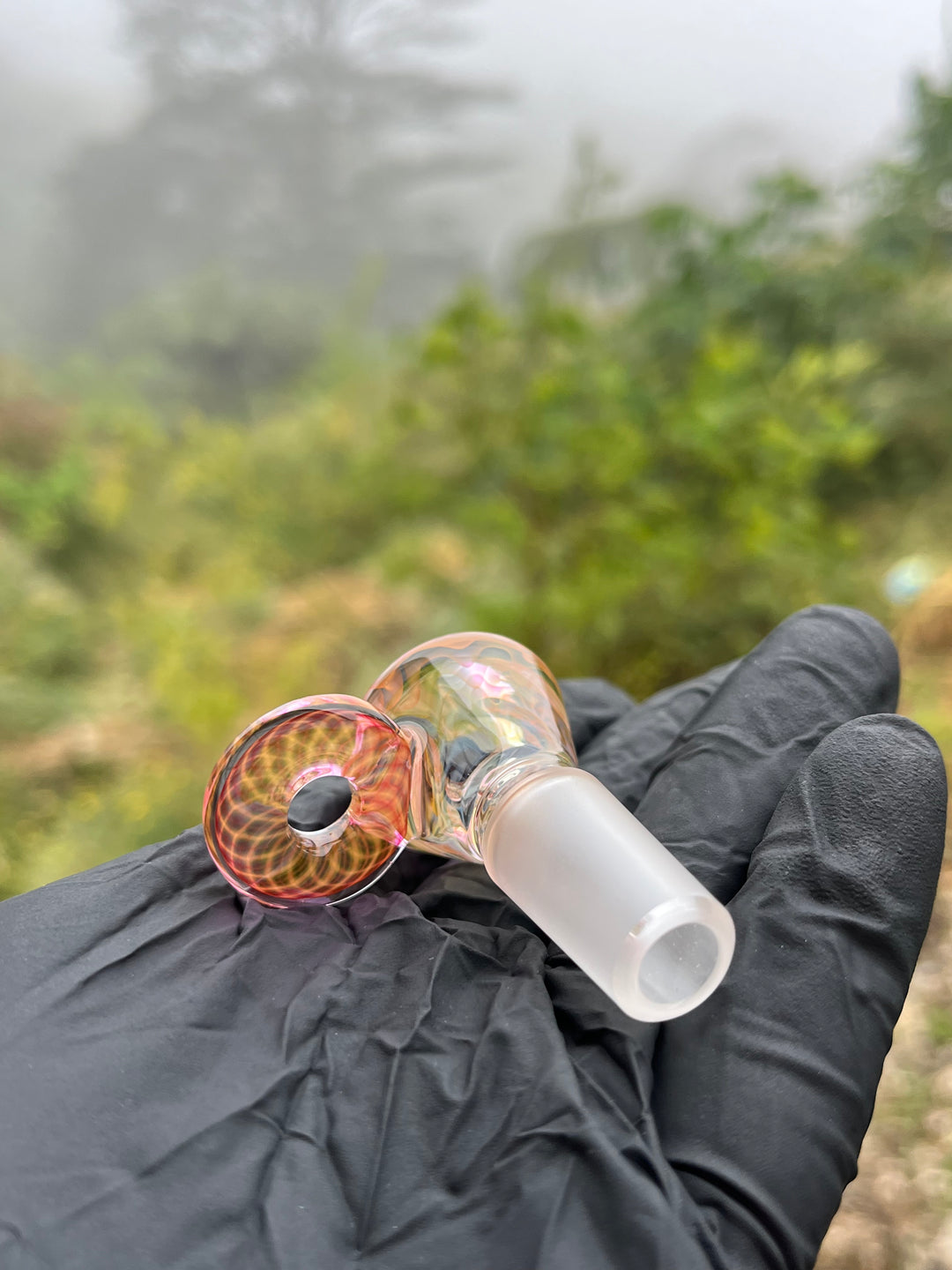 Empirical Glass Slide 14mm Fumicello - Rainbow Fume Wigwag