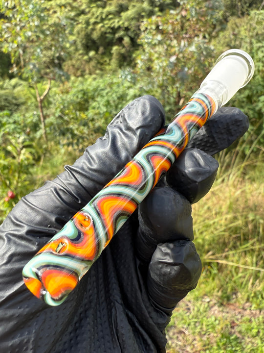 Jamie Clement Glass Collaboration Downstem - Fire And Ice