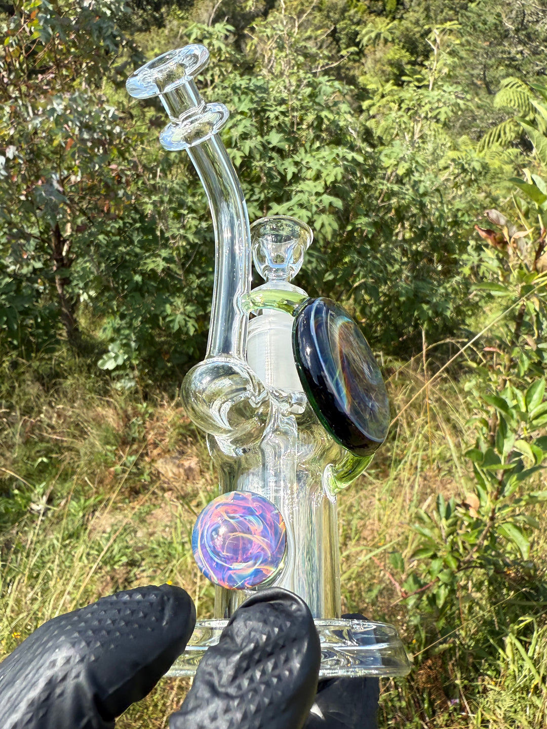 Beerglass Chaos Medallion Mini Rig - Green/Multicoloured