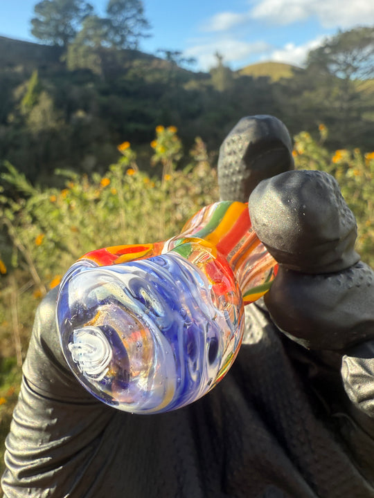 Green Thumb Bob Glass Spoon - Multicoloured/Lines #2