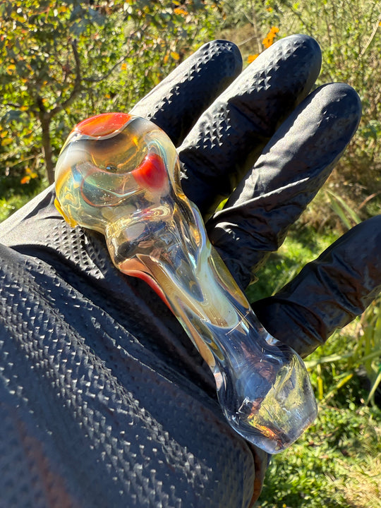 Green Thumb Bob Glass Spoon - Clear/Multicoloured #4