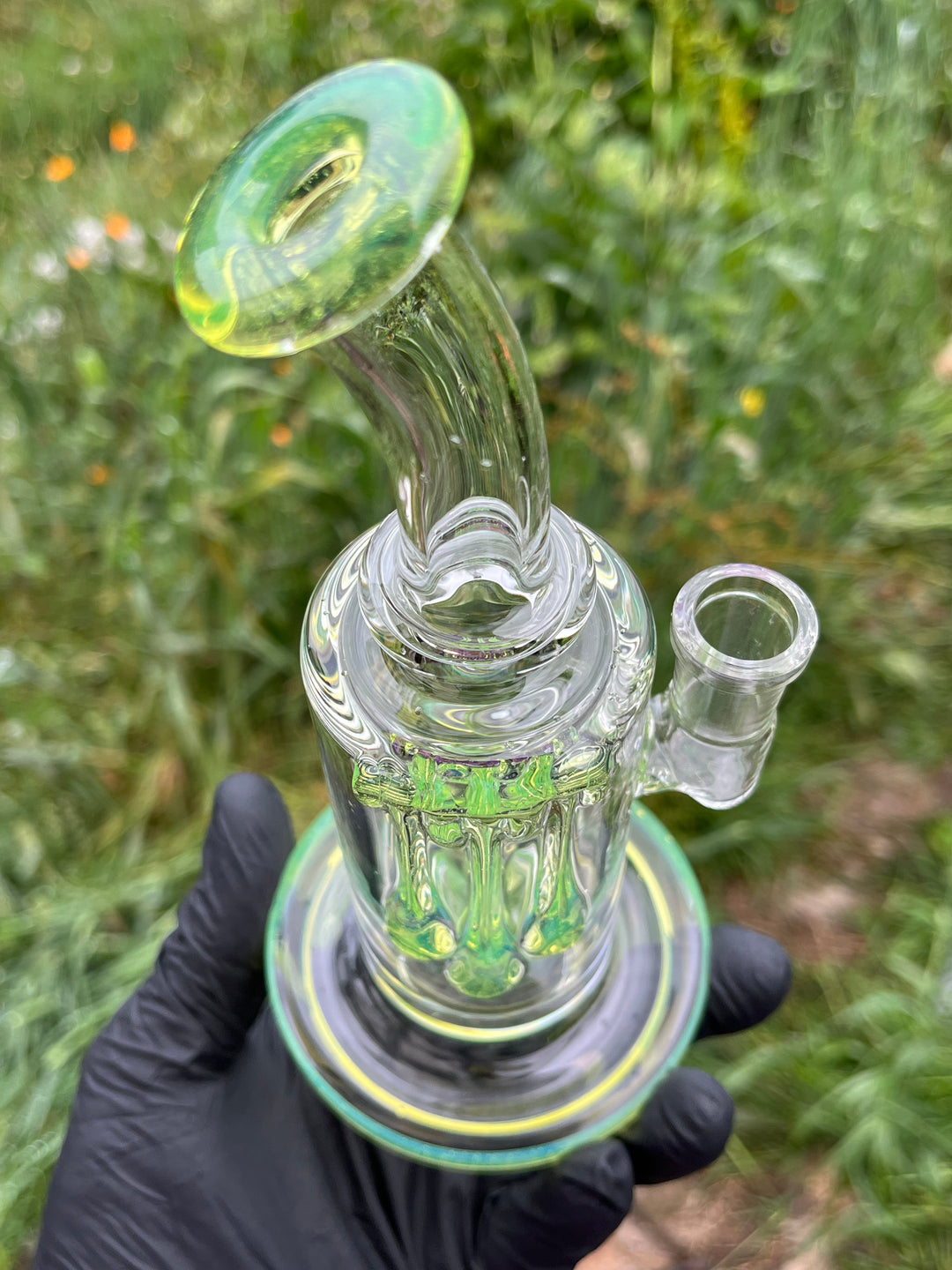 Uzzi Glass Drip Jammer Two Hole Perc - Slyme